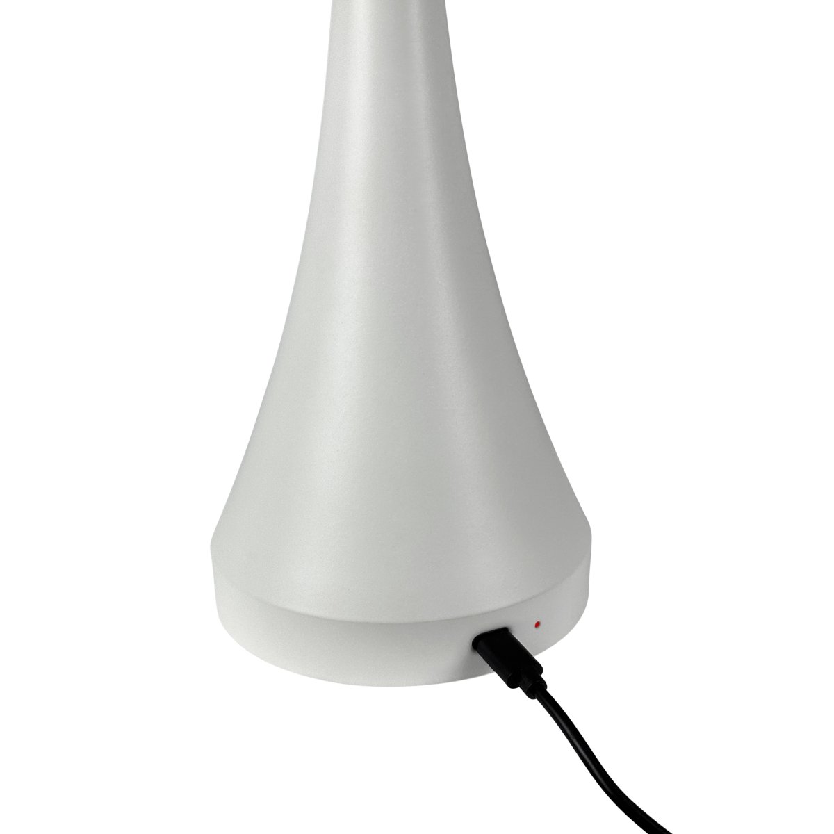Vienna 28cm Blanco portátil De Dyberg Larsen - La lámpara LED Vienna impresiona por su luz suave y agradable, que se puede ajustar en tres niveles de brillo y crea así la atmósfera adecuada.