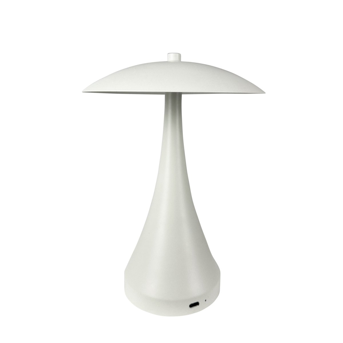 Vienna 28cm Blanco crema portátil De Dyberg Larsen - La lámpara LED Vienna impresiona por su luz suave y agradable, que se puede ajustar en tres niveles de brillo y crea así la atmósfera adecuada.