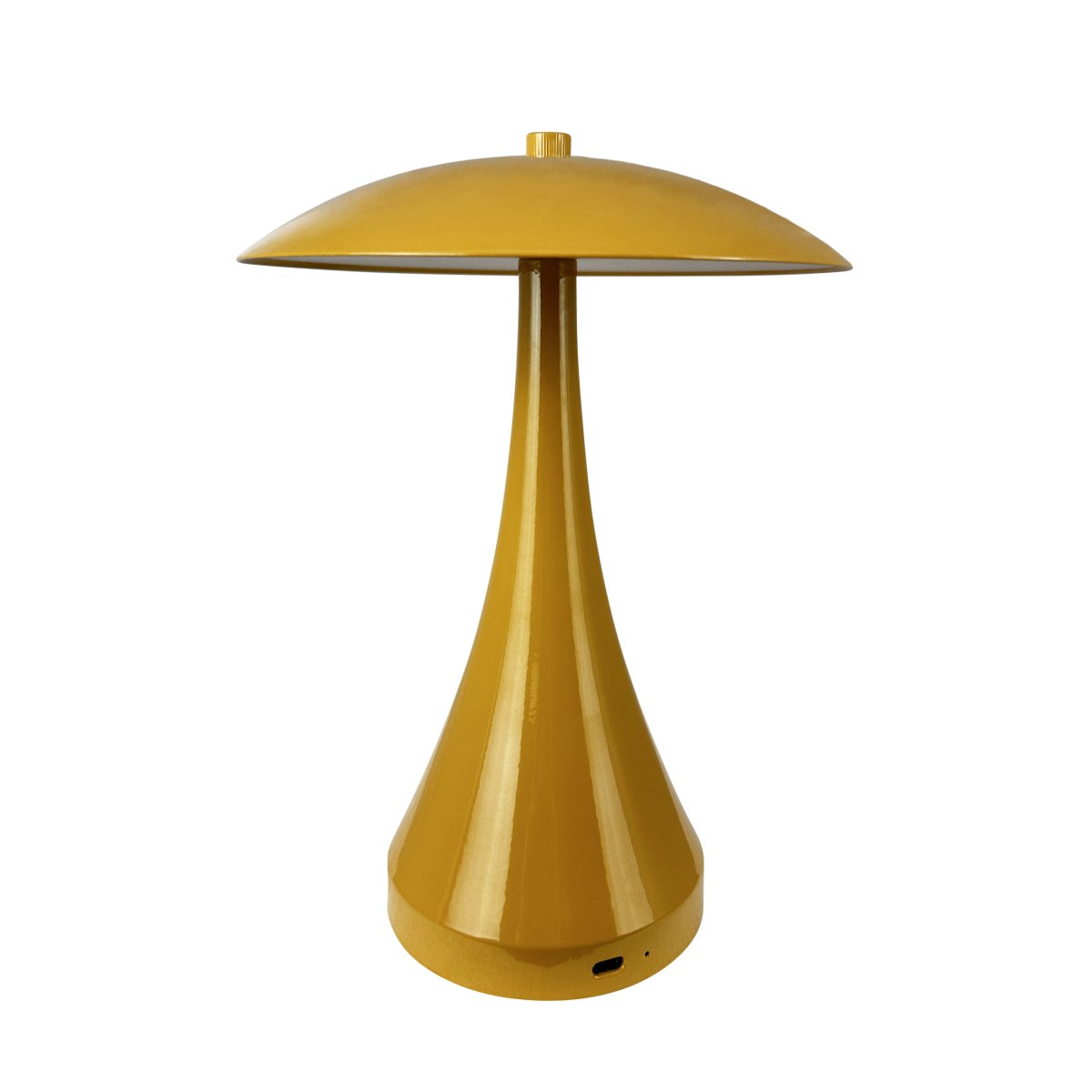 Vienna 28cm Curry portátil De Dyberg Larsen - La lámpara LED Vienna impresiona por su luz suave y agradable, que se puede ajustar en tres niveles de brillo y crea así la atmósfera adecuada.