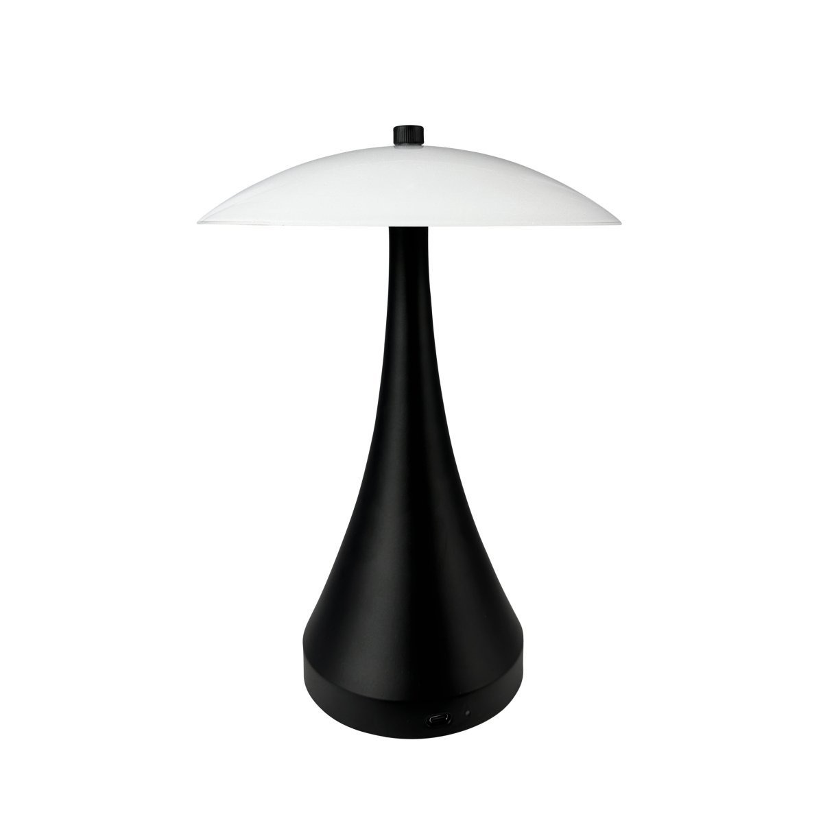 Vienna 28cm Negro portátil De Dyberg Larsen - La lámpara LED Vienna impresiona por su luz suave y agradable, que se puede ajustar en tres niveles de brillo y crea así la atmósfera adecuada.