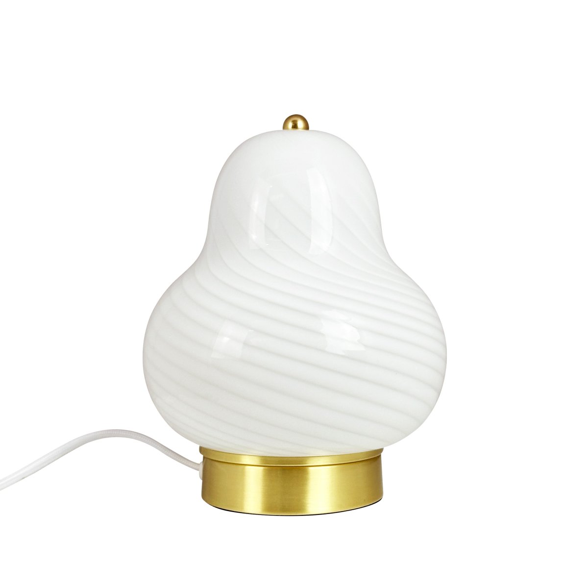 Lucy 20cm Blanco lámpara de mesa De Dyberg Larsen - Es perfecta para una mesa auxiliar, una ventana, una mesita de noche, una estantería o un escritorio.