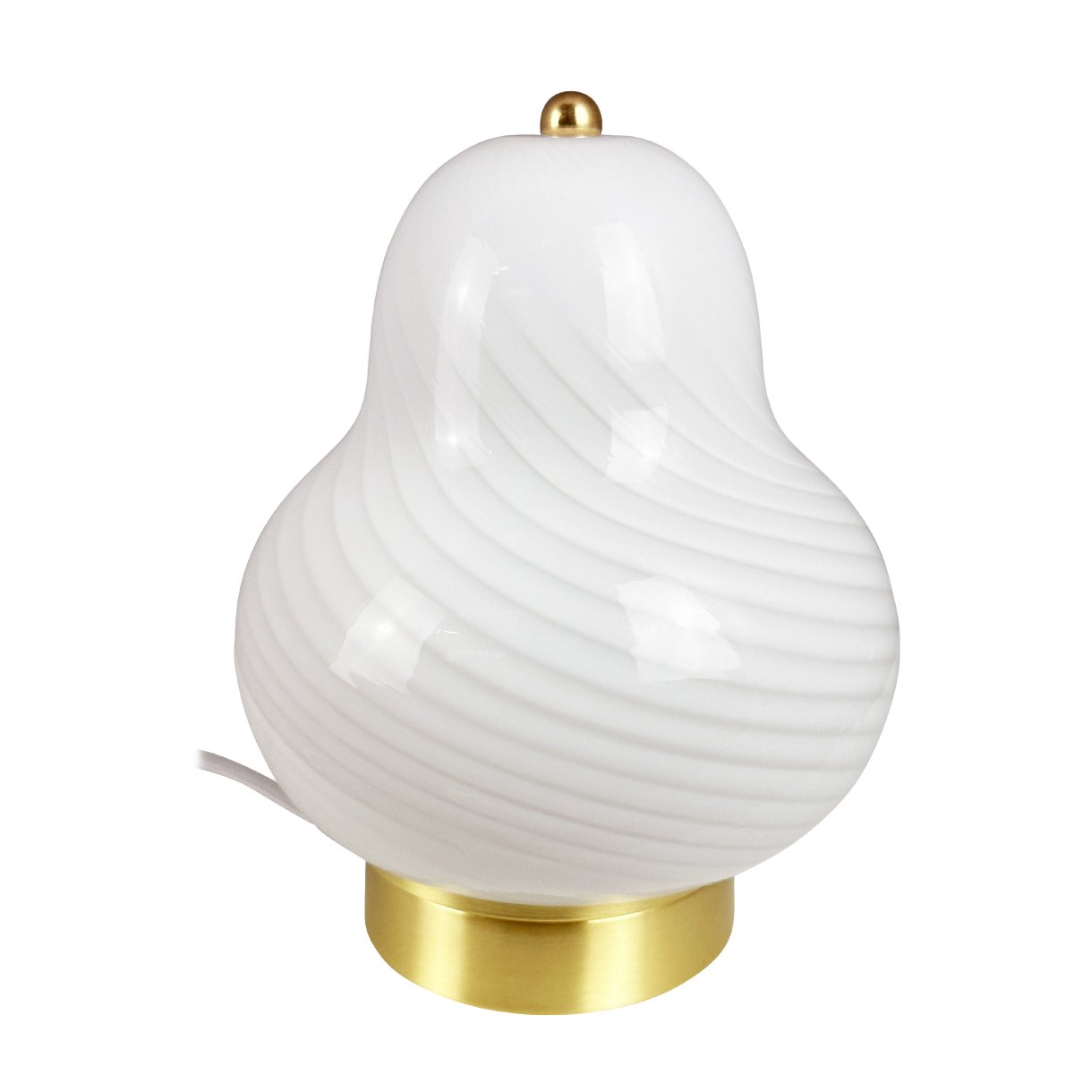 Lucy 20cm Blanco lámpara de mesa De Dyberg Larsen - Es perfecta para una mesa auxiliar, una ventana, una mesita de noche, una estantería o un escritorio.