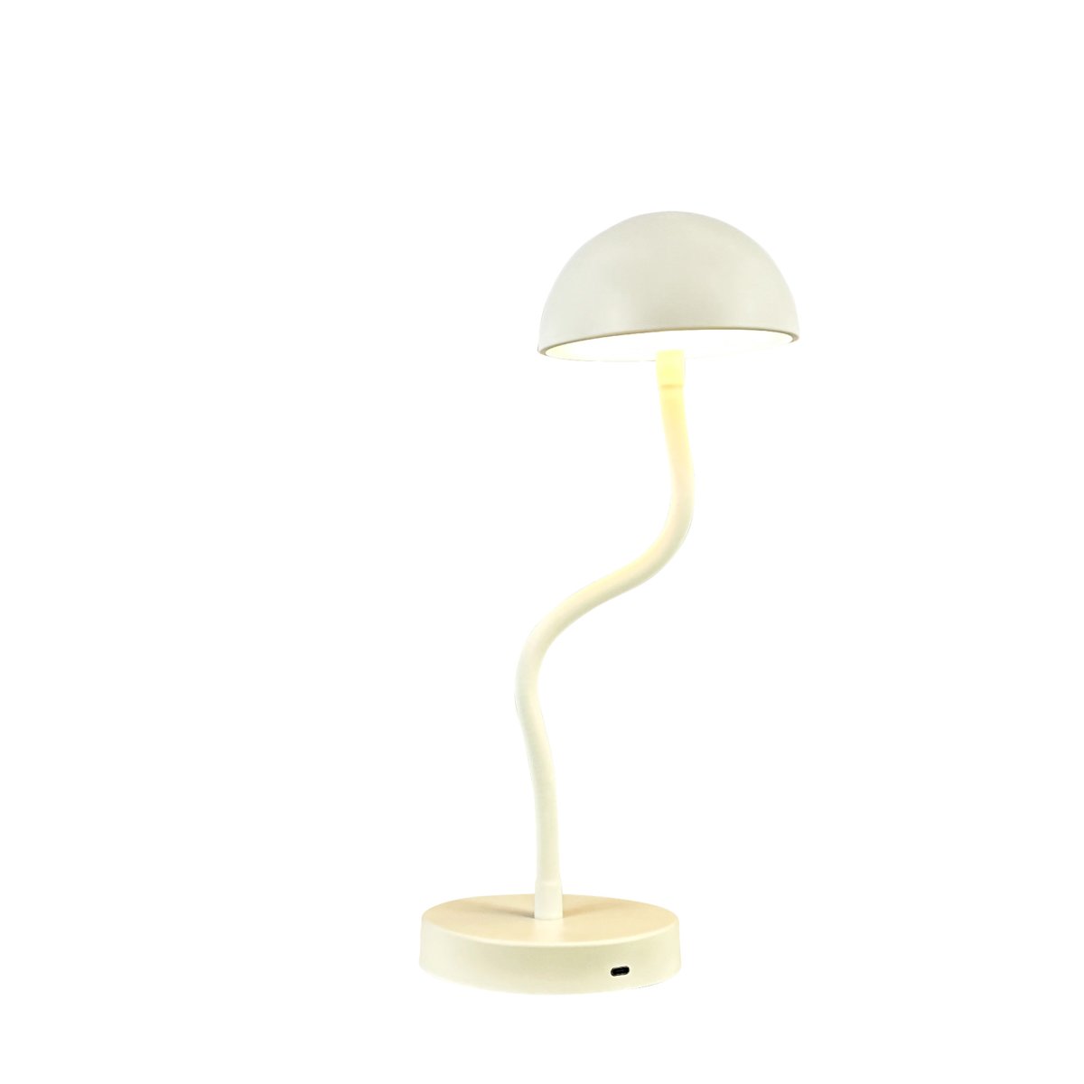Fonzy 38cm Blanco portátil De Dyberg Larsen - Fonzy bordslampa &auml;r b&aring;de rolig och praktisk, och dess flexibilitet g&ouml;r den till ett perfekt val f&ouml;r den som vill ha en lampa som &auml;r b&aring;de funktionell och stilren.