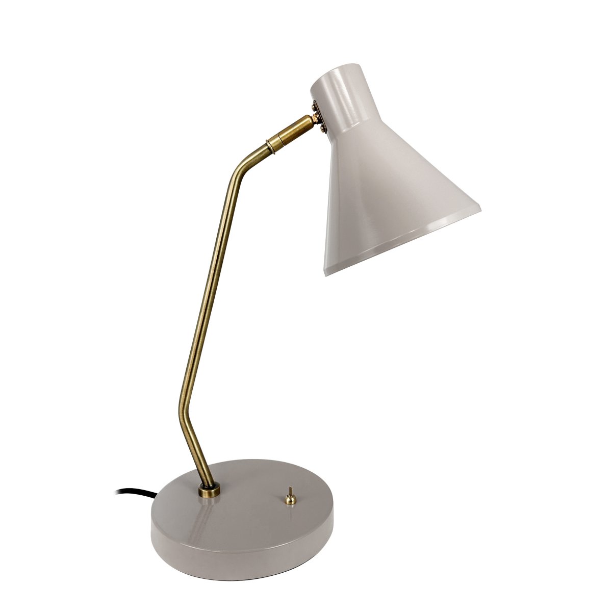 Sleep 43cm Beige brillante lámpara de escritorio De Dyberg Larsen - Esta l&aacute;mpara de mesa combina l&iacute;neas simples y funcionalidad para crear una luz relajante y agradable en su entorno.
