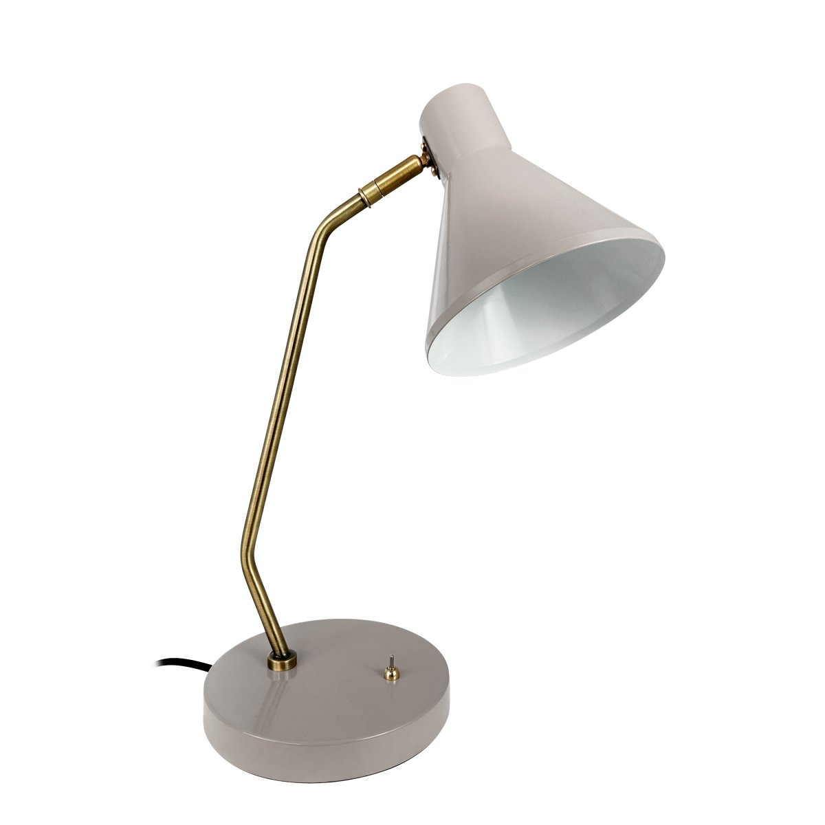 Sleep 43cm Beige brillante lámpara de escritorio De Dyberg Larsen - Esta l&aacute;mpara de mesa combina l&iacute;neas simples y funcionalidad para crear una luz relajante y agradable en su entorno.