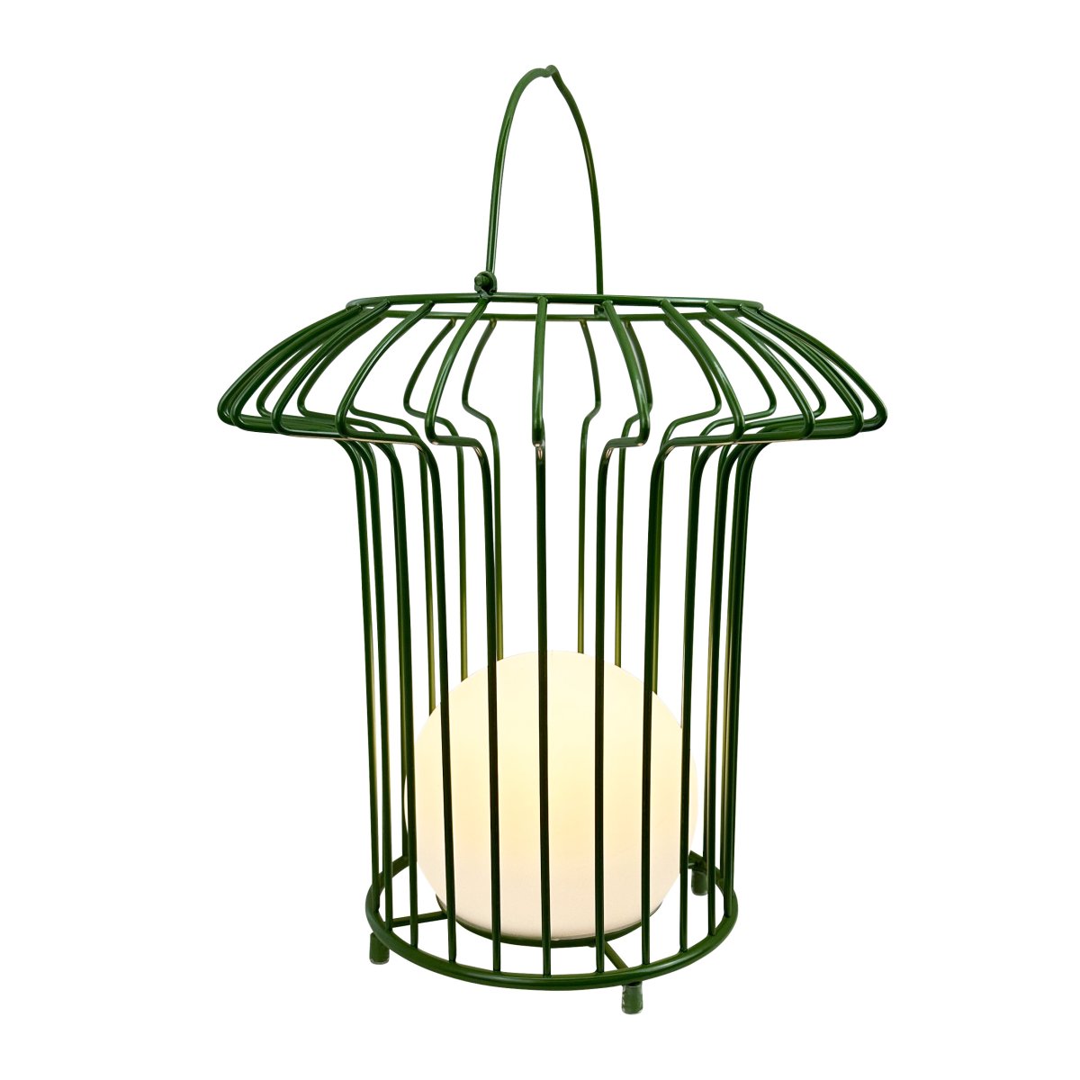 Basket 32cm Verde portátil De Dyberg Larsen - &nbsp; Lyktan laddas enkelt med medf&ouml;ljande USB-kabel, vilket g&ouml;r att du kan njuta av dess vackra ljus &aring;ret om (adapter ing&aring;r ej).