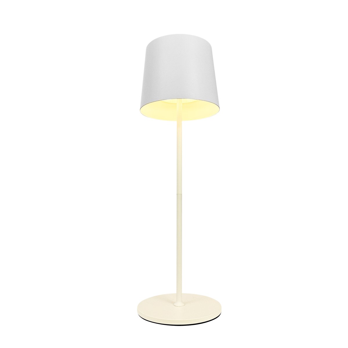 Karl 37cm Blanco portátil De Dyberg Larsen - Con dos barras de lámpara ajustables, puede ajustar la altura para adaptarla a sus necesidades, y los tres niveles de luz brindan la iluminación perfecta para todas las ocasiones, desde una luz brillante hasta una atmósfera tenue.