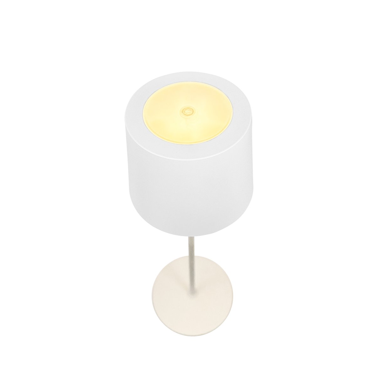 Karl 37cm Blanco portátil De Dyberg Larsen - Con dos barras de lámpara ajustables, puede ajustar la altura para adaptarla a sus necesidades, y los tres niveles de luz brindan la iluminación perfecta para todas las ocasiones, desde una luz brillante hasta una atmósfera tenue.