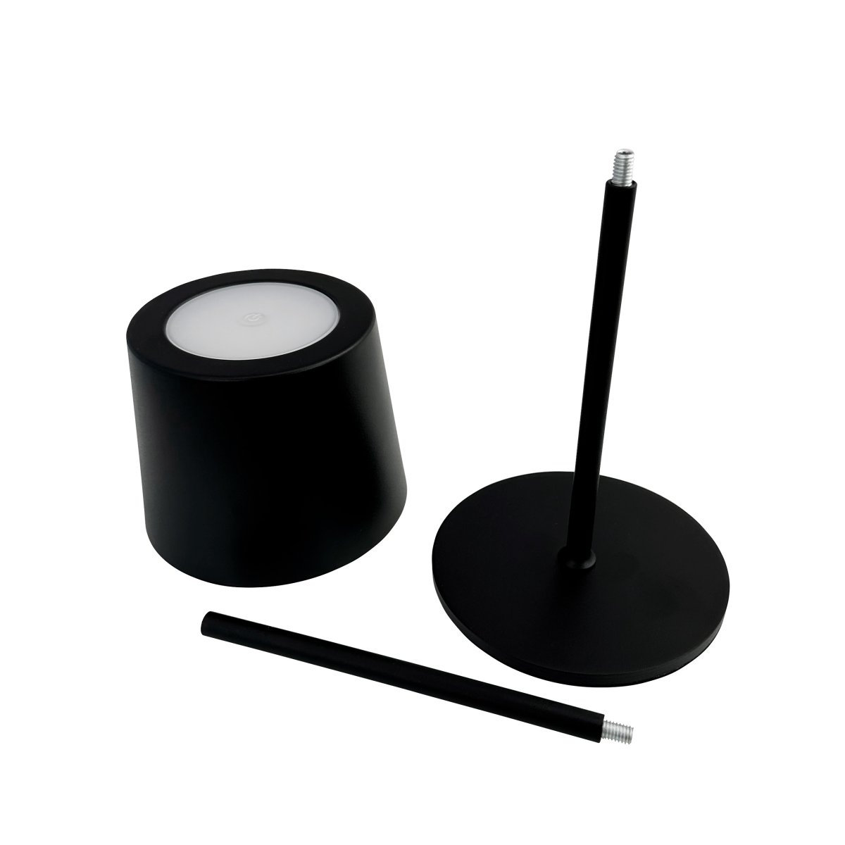 Karl 37cm Negro portátil De Dyberg Larsen - Con dos barras de l&aacute;mpara ajustables, puede ajustar la altura para adaptarla a sus necesidades, y los tres niveles de luz brindan la iluminaci&oacute;n perfecta para todas las ocasiones, desde una luz brillante hasta una atm&oacute;sfera tenue.