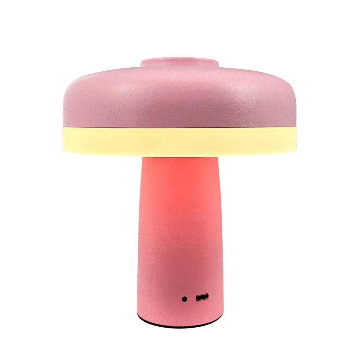 Porter 16cm Rosa portátil De Dyberg Larsen - La lámpara de mesa LED recargable Porter es una lámpara moderna y funcional con un diseño único en el que la luz nace desde el borde, proporcionando una luz agradable y uniforme.