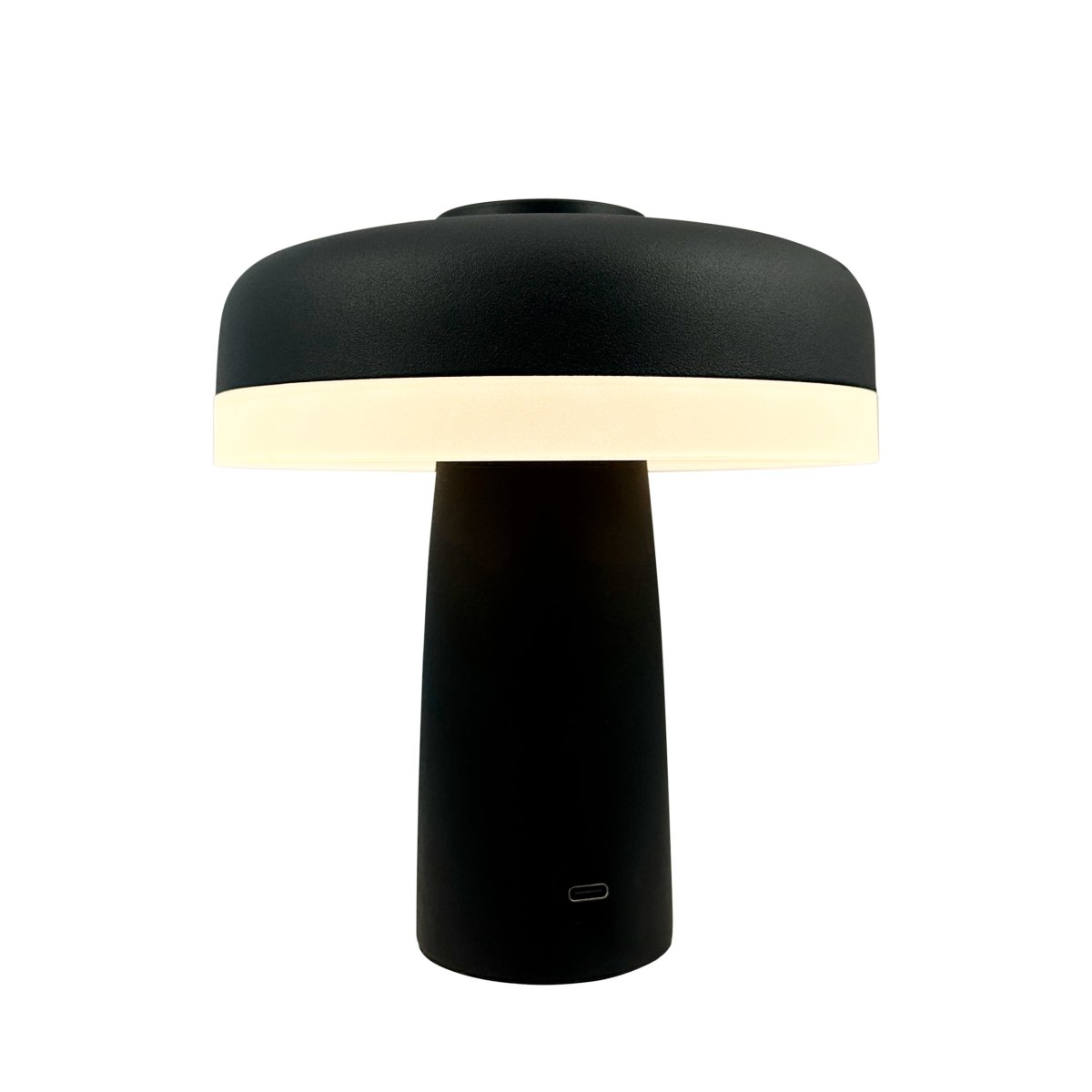 Porter 16cm Negro portátil De Dyberg Larsen - La lámpara de mesa LED recargable Porter es una lámpara moderna y funcional con un diseño único en el que la luz nace desde el borde, proporcionando una luz agradable y uniforme.
