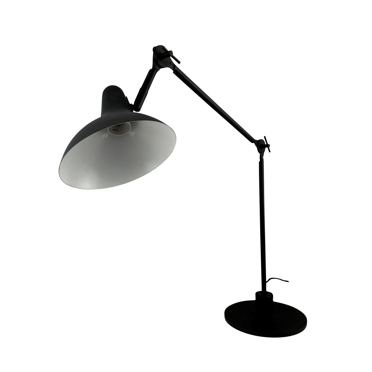 Lotus 85cm Negro lámpara de escritorio De Dyberg Larsen - Gracias al brazo flexible y a la pantalla ajustable, puedes ajustar fácilmente la luz según sea necesario, lo que hace que la lámpara sea perfecta para áreas de trabajo o rincones de estudio.