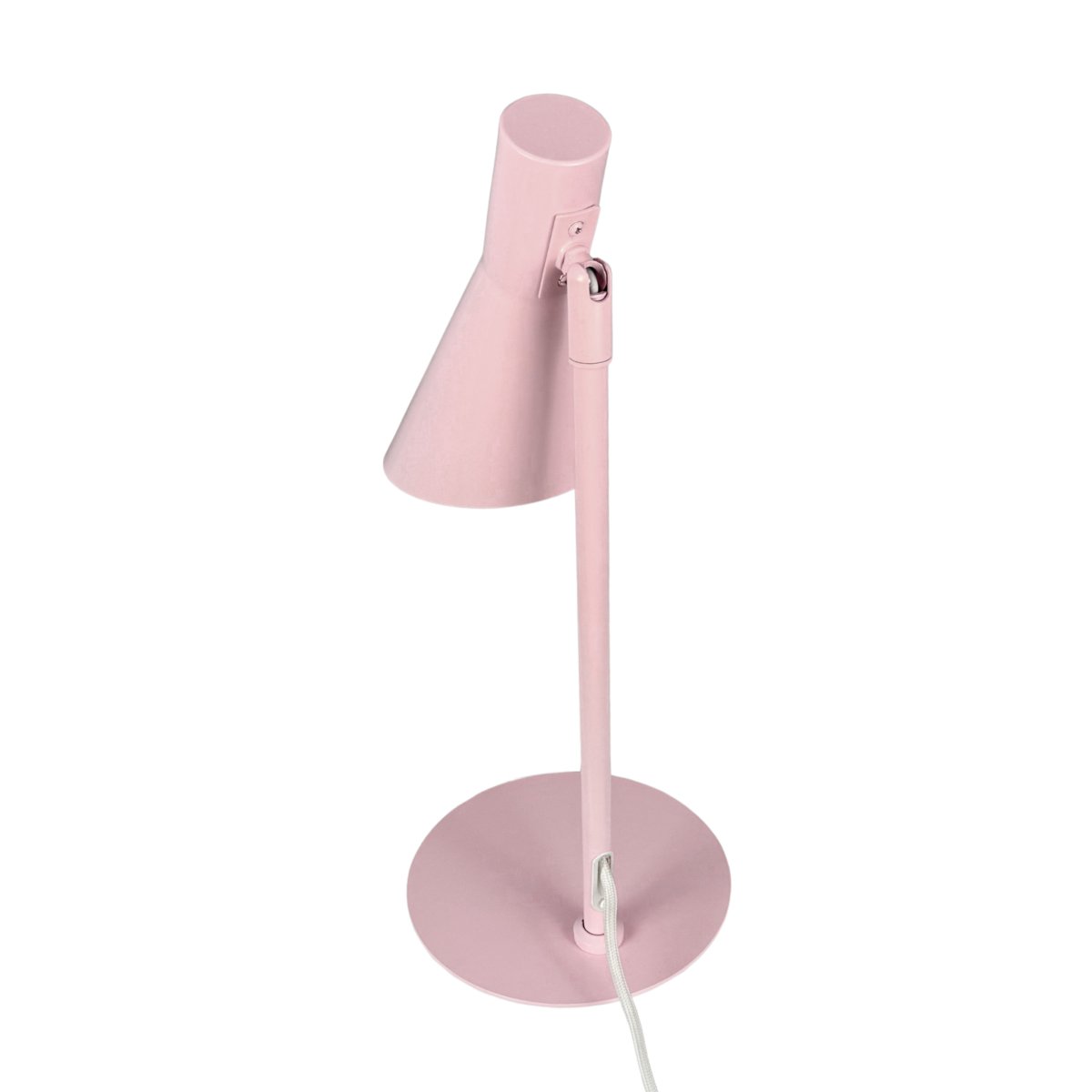 DL12 Mini 40cm Rosa lámpara de escritorio De Dyberg Larsen - Con sus líneas gráficas distintivas y su silueta elegante, es perfecta para un escritorio en la oficina o como lámpara de lectura en la sala de estar o el dormitorio.