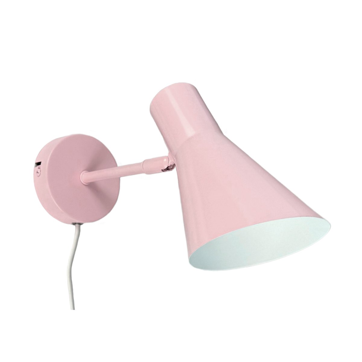 DL12 Rosa lámpara de lectura De Dyberg Larsen - Gracias a su pantalla ajustable, la luz se puede dirigir f&aacute;cilmente seg&uacute;n se necesite, ideal como l&aacute;mpara de lectura en el dormitorio o junto a un sill&oacute;n en el sal&oacute;n.