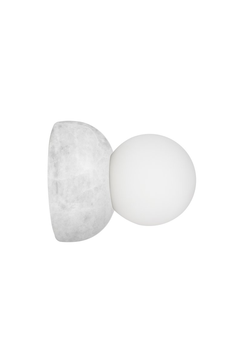 Torrano Ø13 mármol blanco lámpara de baño De Globen Lighting - Torrano, hecha de piedra maciza, es un hermoso detalle en la habitación.
