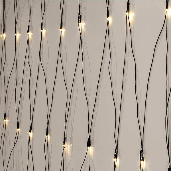 Malla De Luces Shiny Warm White 3m Negro De Star Trading - Luz de noche con 200 puntos de luz LED con hermosa luz blanca c&aacute;lida.