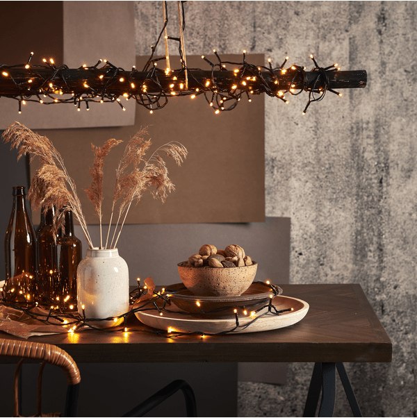 Guirnalda De Luces Golden Warm White 4m Negro De Star Trading - Luz de hadas con 180 luces LED con hermosa luz dorada.