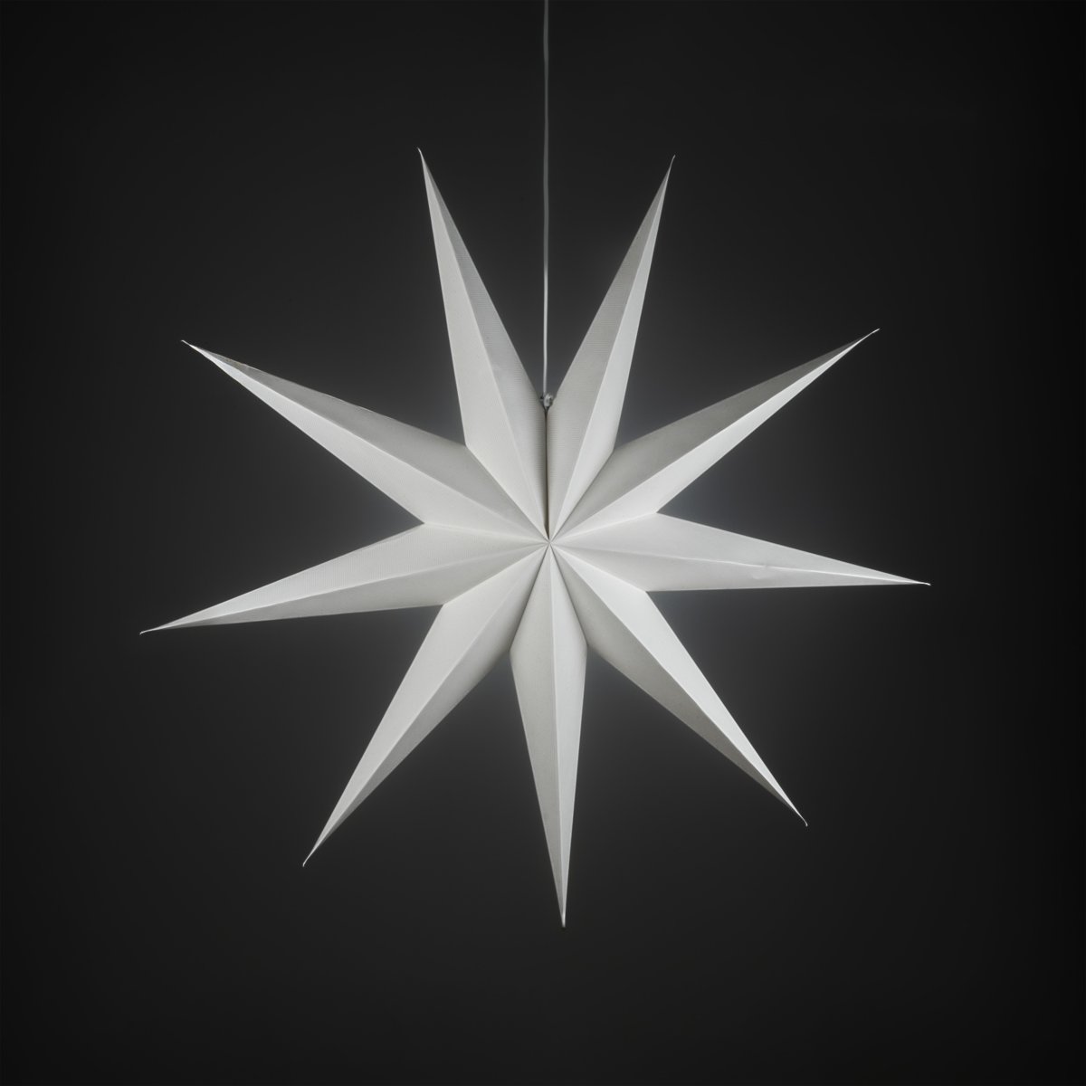 Estrella de papel Ø115 Blanco De Konstsmide - Su dise&ntilde;o sencillo y elegante emite una luz suave y agradable, creando un ambiente armonioso durante el Adviento y la Navidad.