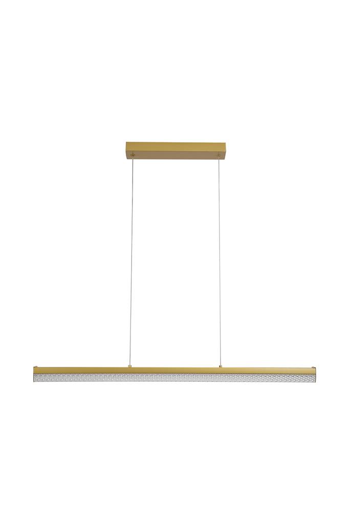 Madeleine 100cm Oro Lámpas de techo De Searchlight - El difusor acr&iacute;lico transparente imita prismas, creando un patr&oacute;n de luz suave y hermoso con una distribuci&oacute;n &oacute;ptima de la luz en toda la estancia.
