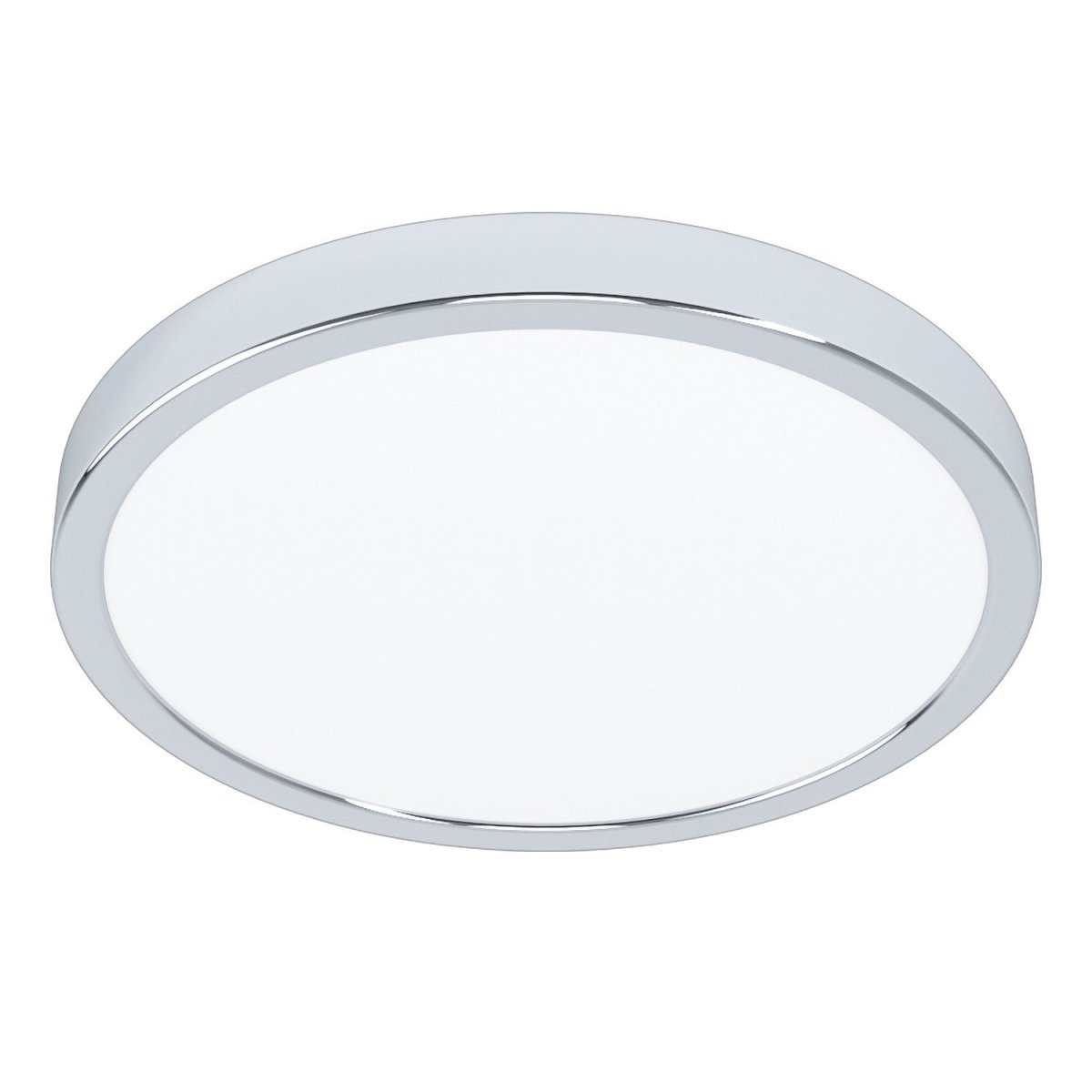 Fueva Ø28 Cromo lámpara de baño De Eglo - La l&aacute;mpara de techo Fueva es una luminaria elegante y funcional, fabricada en metal y pl&aacute;stico, con un elegante acabado cromado y un panel frontal blanco.
