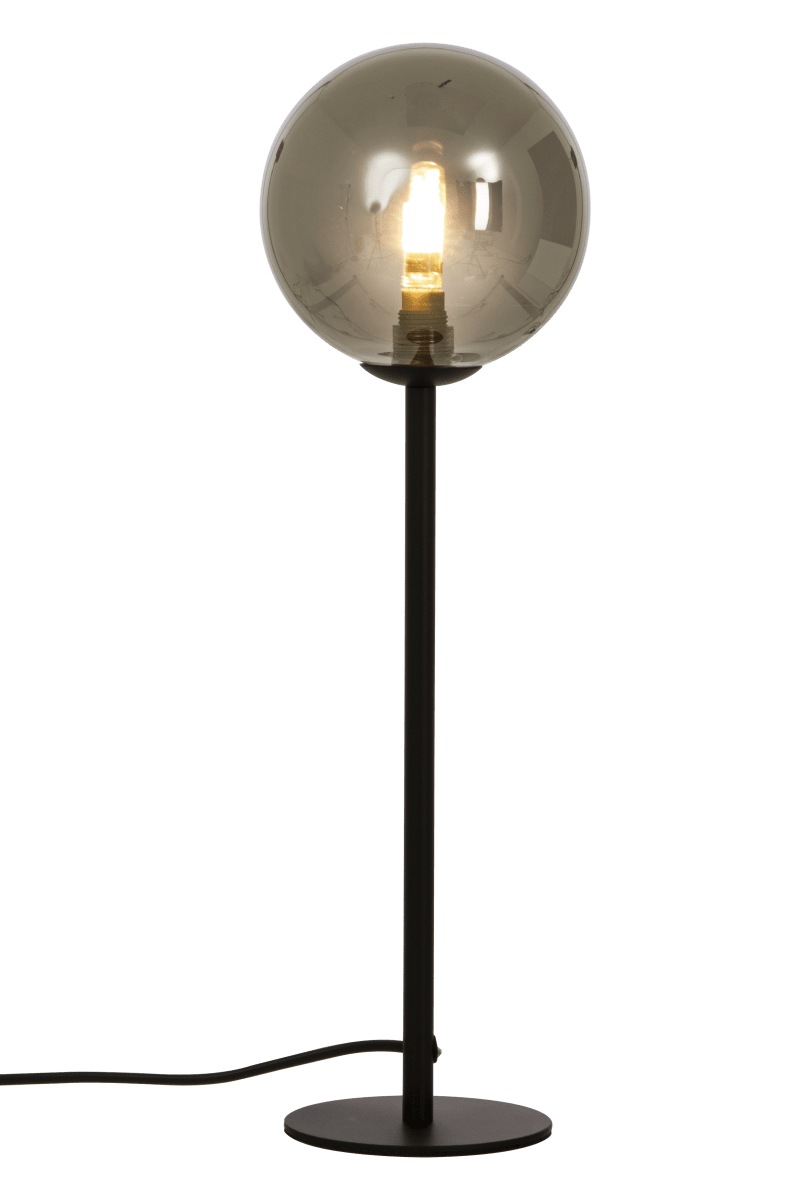 Molekyl 43cm Gris humo lámpara de mesa De Aneta Lighting - Deja que Molekyl se convierta en una declaraci&oacute;n de estilo en tu hogar: perfecto para darle a tu interior un nuevo brillo y difundir una luz agradable donde m&aacute;s se necesita.