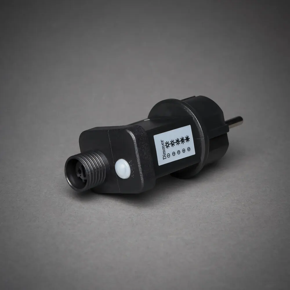 Guirnalda luminosa, ámbar, 10m Negro De Konstsmide - Cadena de luces decorativas con 10 luces LED &aacute;mbar intercambiables que crean un ambiente c&aacute;lido y acogedor.