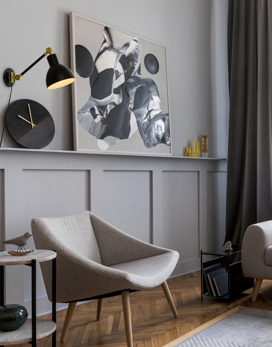 Dublin 40cm Negro lámpara de pared De Aneta Lighting - Funciona igual de bien como lámpara de lectura en la sala de estar o como lámpara de noche.