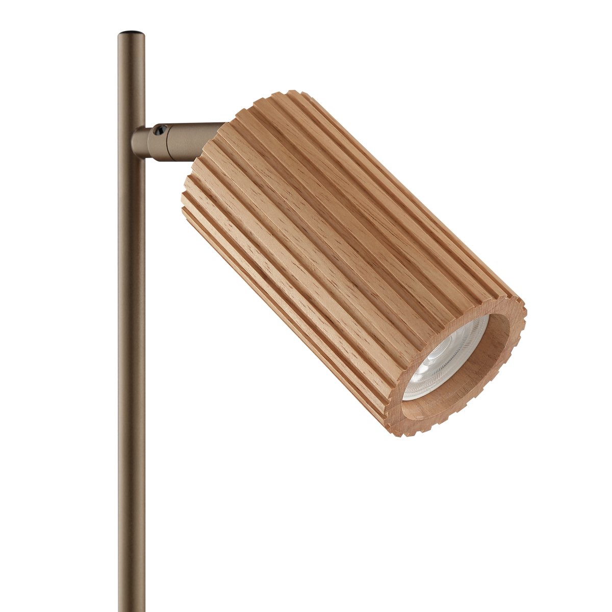 Lakewood 46cm Marrón lámpara de escritorio De Brilliant - Su diseño estilizado y su base redonda y estable la hacen ideal para un escritorio, pero también funciona perfectamente como lámpara de lectura en una mesita auxiliar.