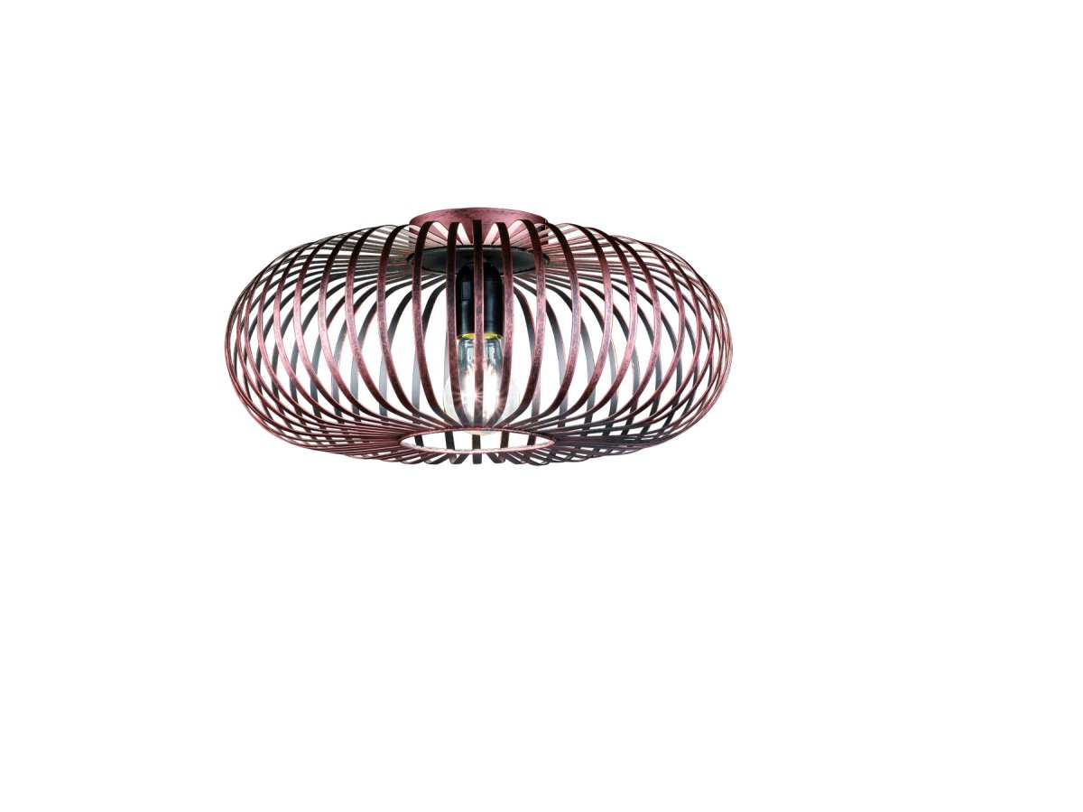 Johann Ø40 Cobre antiguo plafón De Trio Lighting - La lámpara de techo JOHANN es un objeto de diseño único con sus múltiples soportes de metal que forman una pantalla armoniosa.