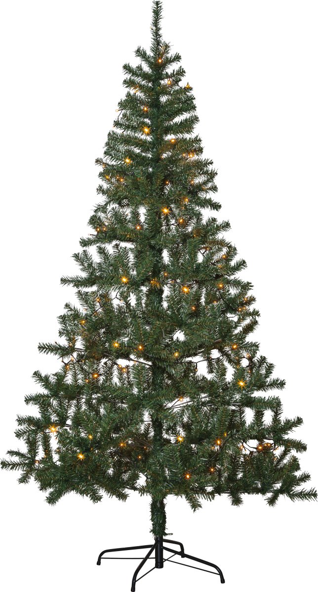 Alvik 210cm Verde De Star Trading - &Aacute;rbol artificial de 210 cm de altura con cadena incluida de 180 luces en color blanco dorado c&aacute;lido.