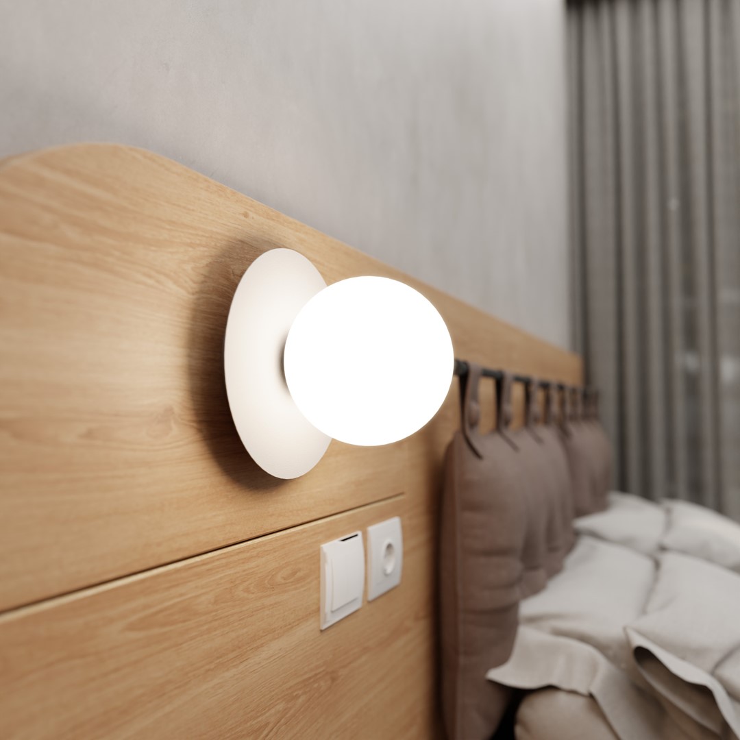 Minerva Ø15 Blanco lámpara de pared De Emibig Lighting - El aplique de pared Minerva es un elemento decorativo perfecto y vers&aacute;til.