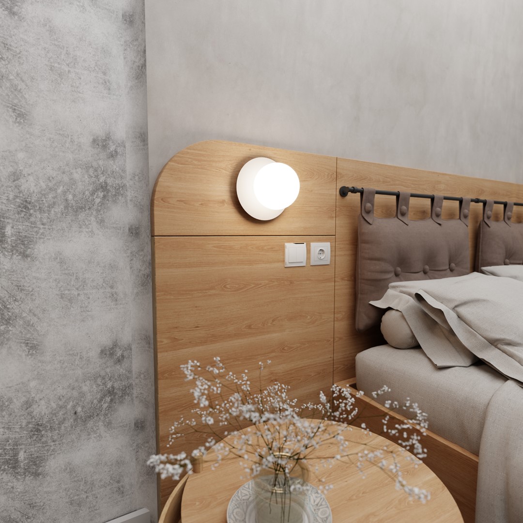 Minerva Ø15 Blanco lámpara de pared De Emibig Lighting - El aplique de pared Minerva es un elemento decorativo perfecto y vers&aacute;til.