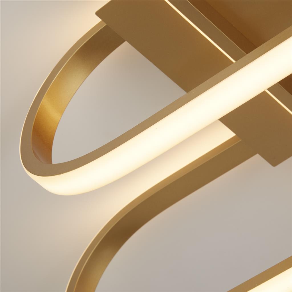 Clip Oro plafón De Searchlight - Combínala con la lámpara colgante de la misma serie para disfrutar de una iluminación uniforme y moderna en toda la casa.