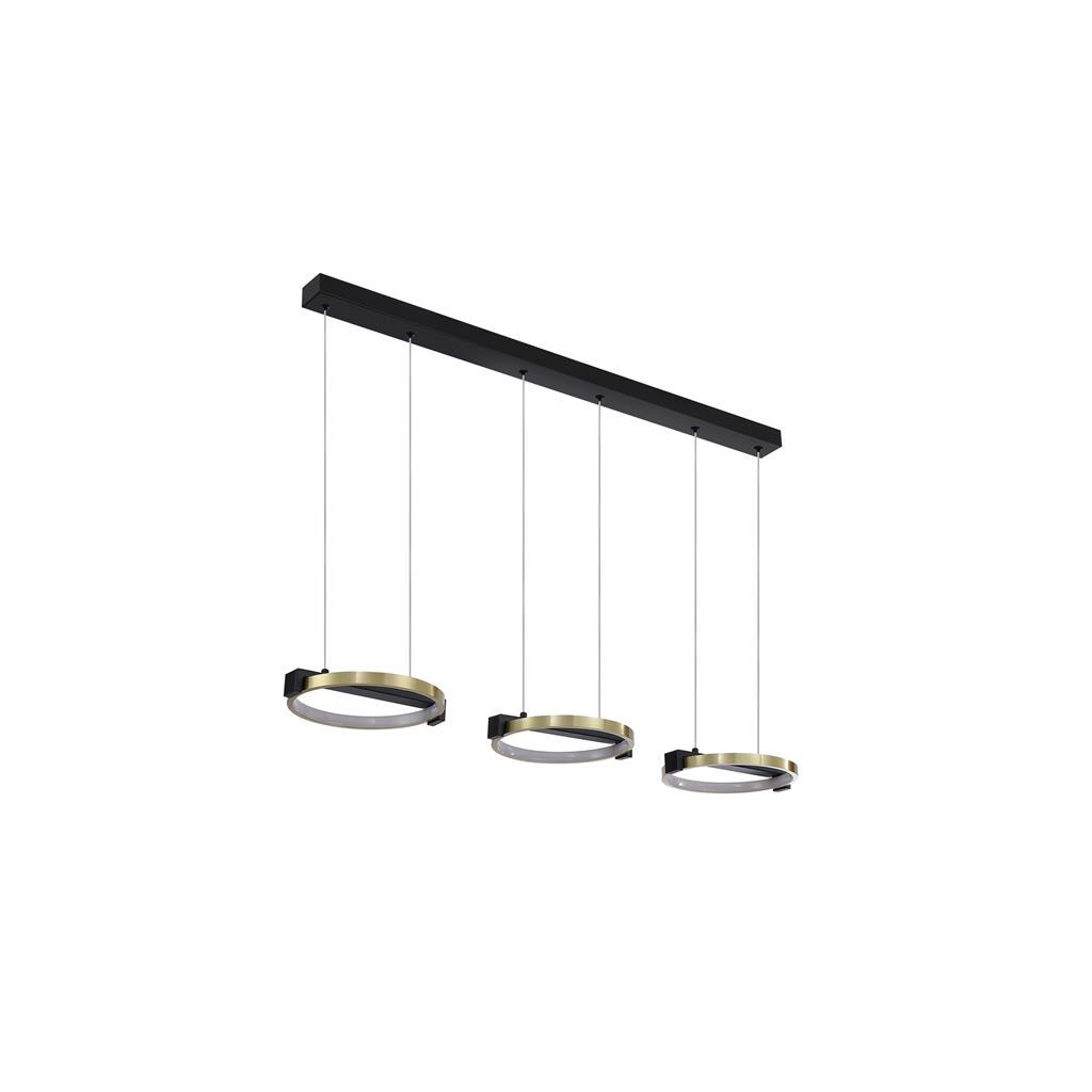Aerial 106cm Latón/negro Lámpas de techo De Searchlight - La altura de la l&aacute;mpara es ajustable y se adapta perfectamente a la mesa del comedor o a la cocina.