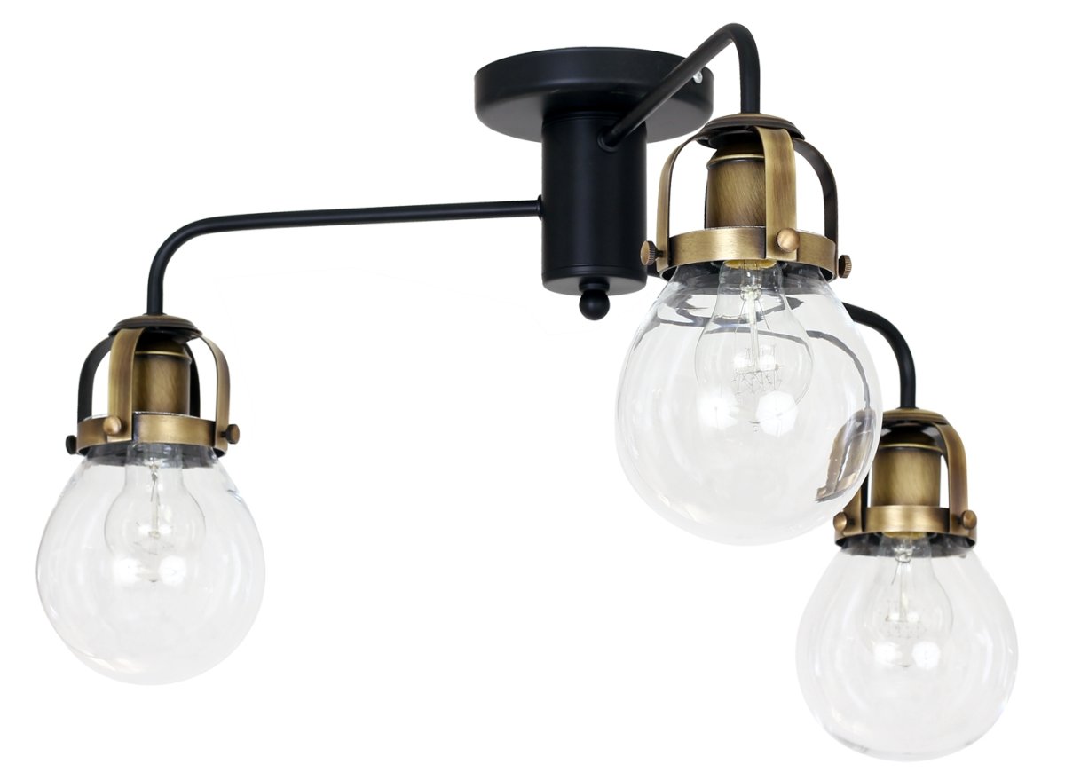 Paris Ø66 Negro plafón De Hallbergs - Paris es una elegante lámpara de techo de diseño rústico realizada en metal en colores óxido y negro.