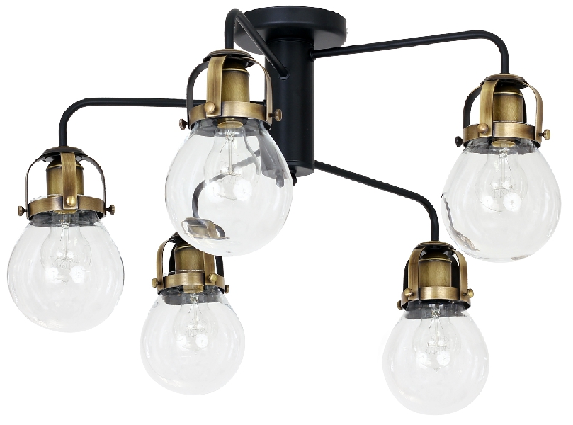 Paris Ø66 Negro plafón De Hallbergs - Paris es una elegante lámpara de techo de diseño rústico realizada en metal en colores óxido y negro.