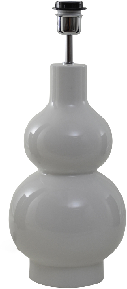 Imagen ampliada de Verdi 50cm Vit base de lámpara De Hallbergs - Verdi &auml;r en dekorativ lampfot i keramik med en blank vit finish som ger ett stilrent och elegant uttryck.