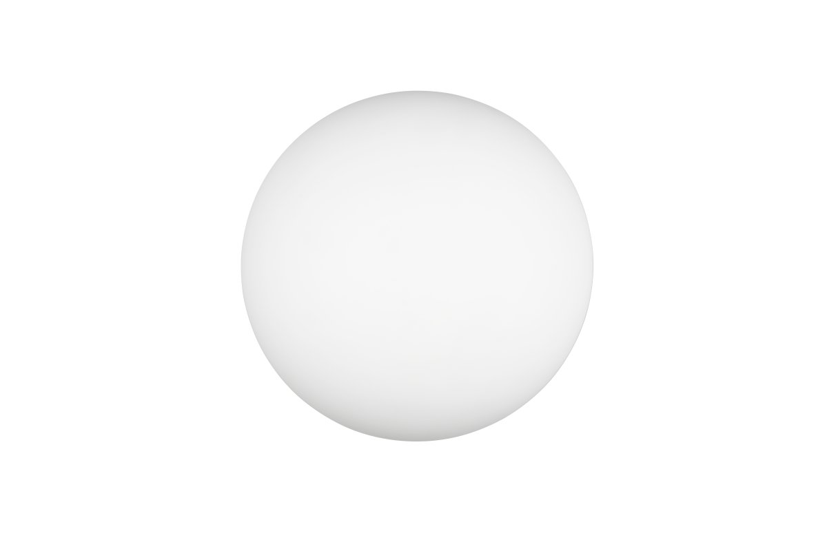 Fomento Ø30 Negro plafón De Trio Lighting - La elegante pantalla elíptica de cristal opalino le da a la lámpara un toque especial y distribuye la luz de manera uniforme.