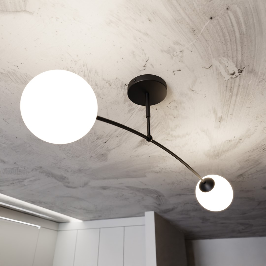 Pregos 60cm Negro plafón De Emibig Lighting - Las lámparas de techo Prego son un excelente complemento tanto para interiores modernos como clásicos.