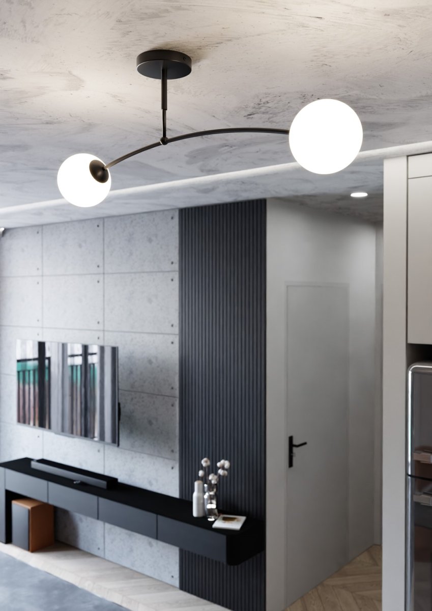 Pregos 60cm Negro plafón De Emibig Lighting - Las lámparas de techo Prego son un excelente complemento tanto para interiores modernos como clásicos.