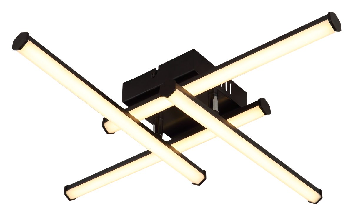 Kirina 50cm Negro plafón De Globo Lighting - Kirina adderar moderna stil till rummet med dess innovativa, kvadratiska design.