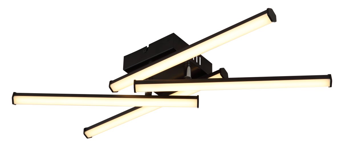Kirina 50cm Negro plafón De Globo Lighting - Kirina adderar moderna stil till rummet med dess innovativa, kvadratiska design.