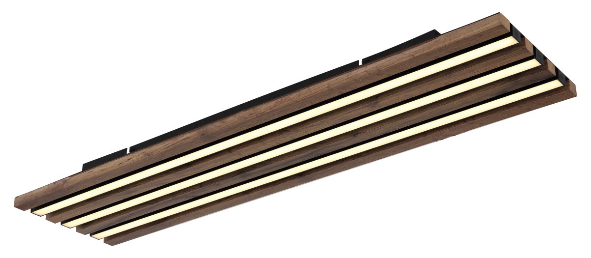 Hayden 80cm Madera plafón De Globo Lighting - Den rektangul&auml;ra plafonden Hayden &ouml;vertalar med sin moderna akustikpanel-look och bidrar med en h&auml;rlig ljusspridning i rummet.