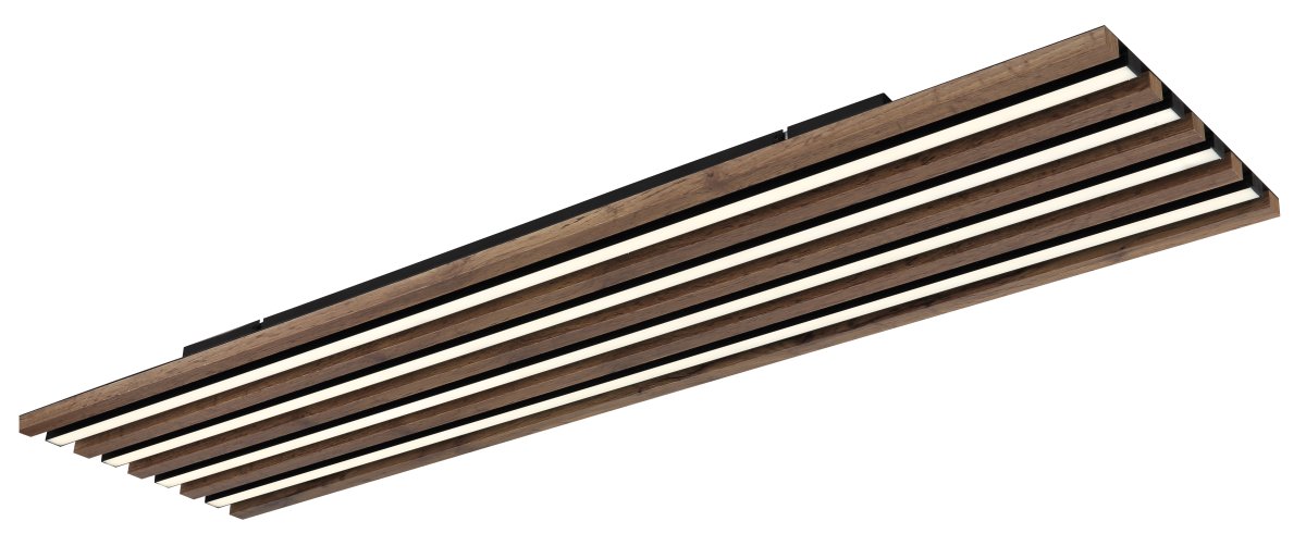 Hayden 120cm Madera plafón De Globo Lighting - Den rektangul&auml;ra plafonden Hayden &ouml;vertalar med sin moderna akustikpanel-look och bidrar med en h&auml;rlig ljusspridning i rummet.