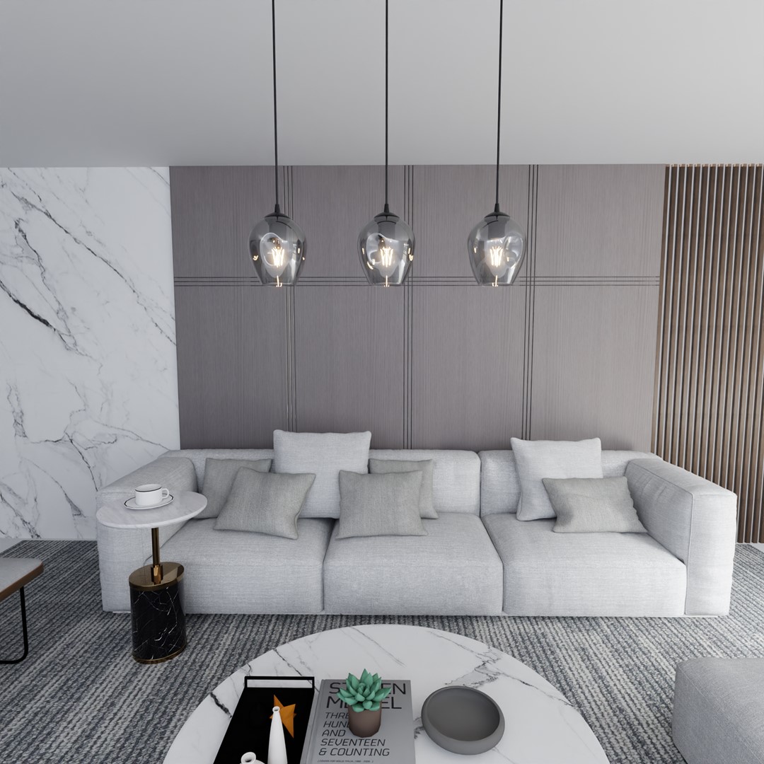 Istar 70cm Color humo Lámpas de techo De Emibig Lighting - Istar es una colección de lámparas de techo versátiles y atemporales.