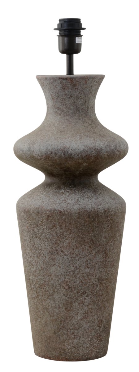 Imagen ampliada de Belladonna 60cm Grå base de lámpara De Hallbergs - Denna dekorativa lampfot i keramik har en mjukt formad silhuett som ger ett elegant och organiskt uttryck.