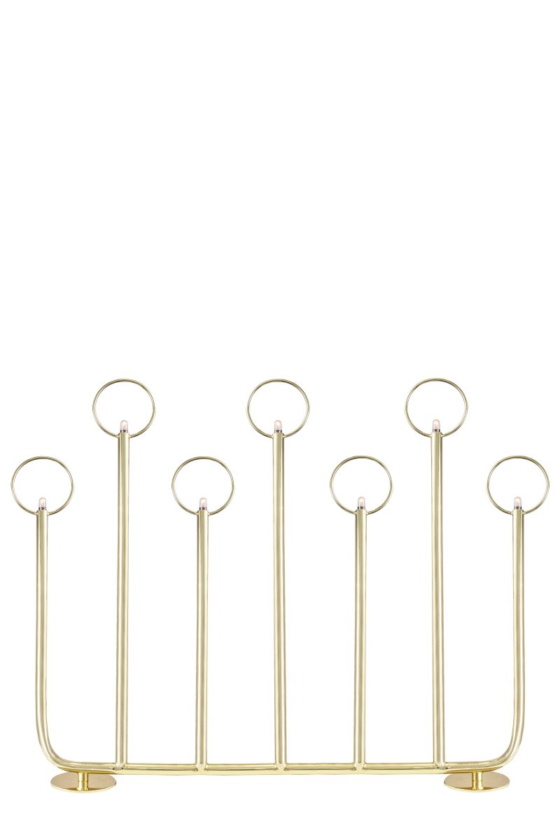 Natale Latón De Globen Lighting - La lámpara está hecha de metal de color latón y se entrega completa con bombillas, un cable negro de 200 cm de largo con interruptor negro, transformador y enchufe.