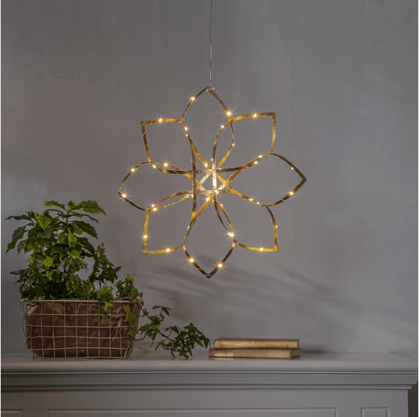 Amaze Ø40 Oro De Star Trading - Preciosa estrella con banda met&aacute;lica color lat&oacute;n para uso en interiores.