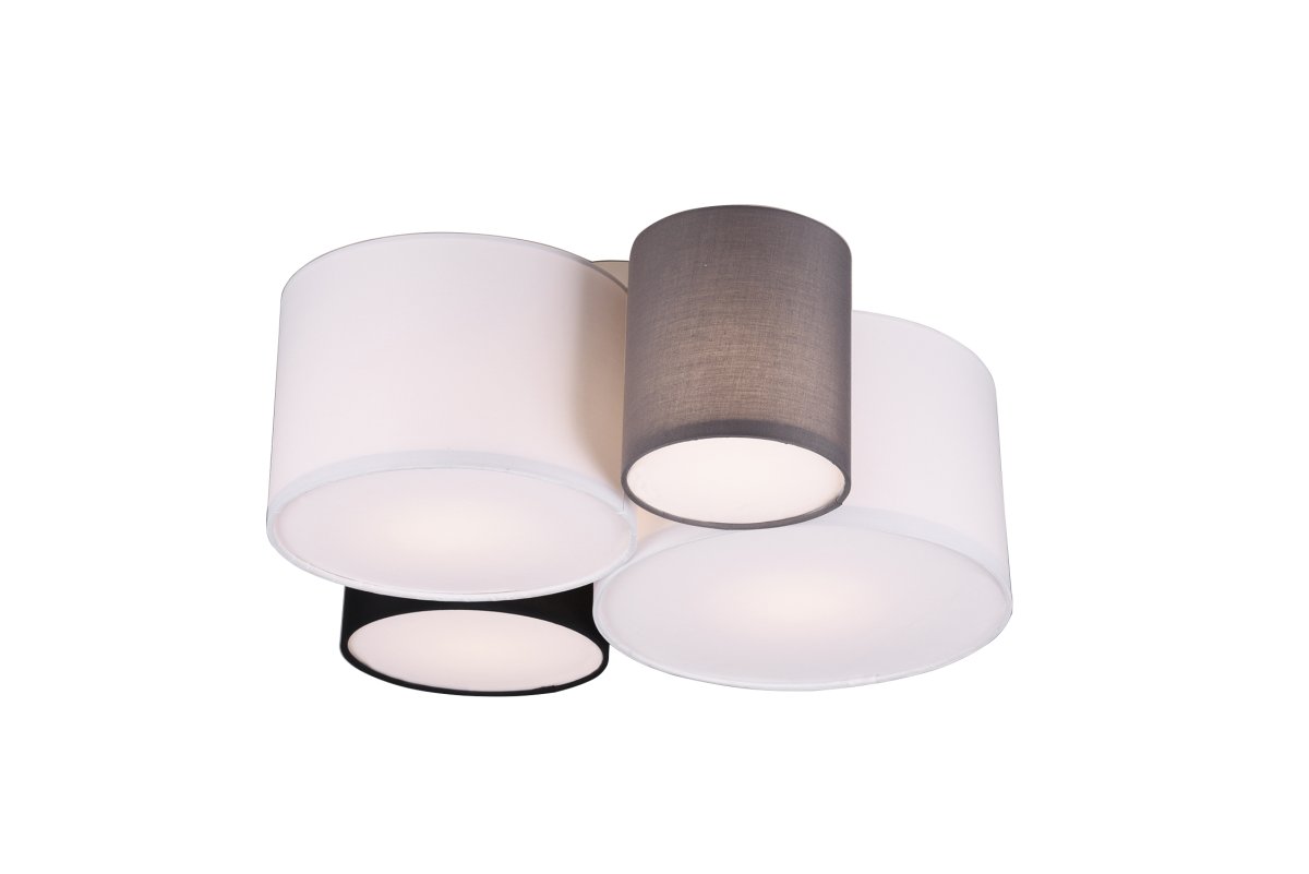 Hotel 50cm Multicolor plafón De Trio Lighting - La l&aacute;mpara de techo HOTEL con sus cuatro fuentes de luz es especialmente adecuada para salones y dormitorios, donde establece acentos de iluminaci&oacute;n armoniosos y crea un ambiente acogedor.