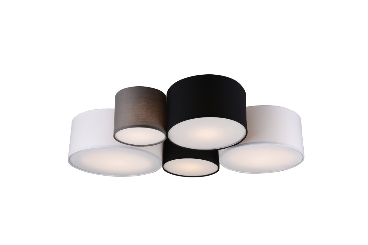 Hotel 90cm Multicolor plafón De Trio Lighting - La l&aacute;mpara de techo HOTEL con sus cinco fuentes de luz es especialmente adecuada para salones y dormitorios, donde establece acentos de iluminaci&oacute;n armoniosos y crea un ambiente acogedor.